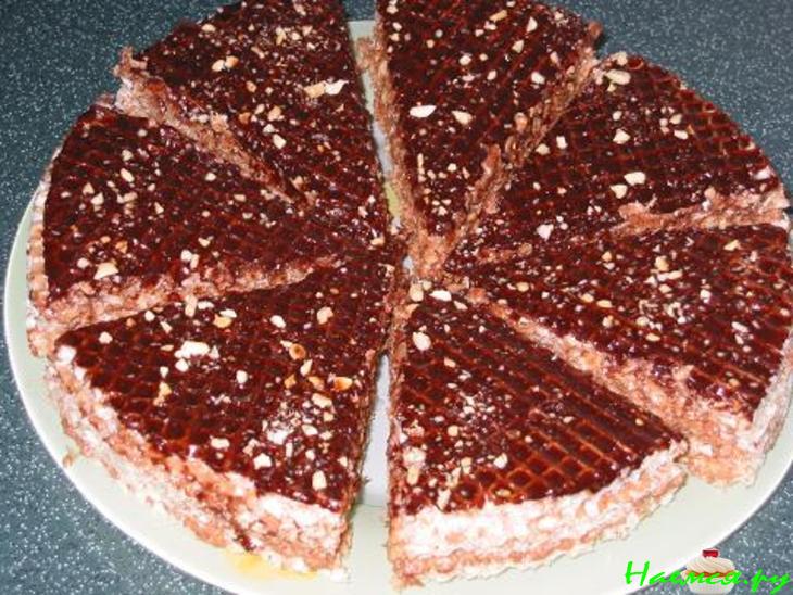 Тортик 'Ленивчик' из вафельных коржей Тортик 'Ленивчик' из вафельных коржей