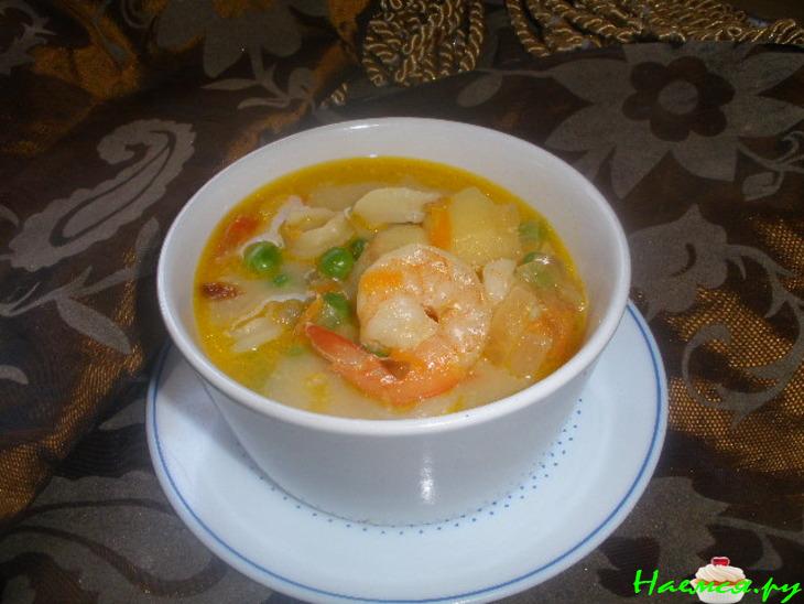 Кремовый суп с морскими гадами