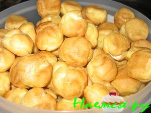 Заварное пирожное cо сгущенным молоком