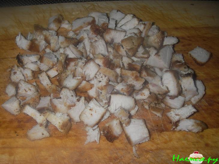 Салат с индейкой и опятами Салат с индейкой и опятами