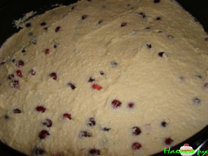 Творожно-клюквенный пирог с шоколадом по-новому