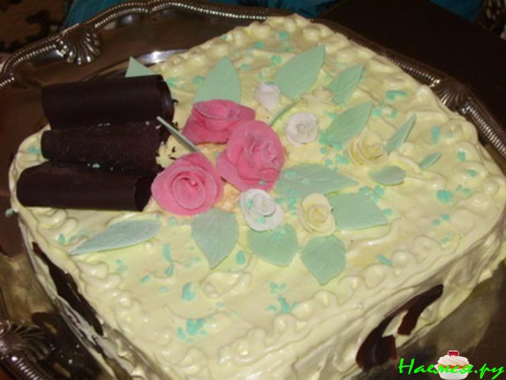 Торт "Маковый с кокосовыми трубочками"