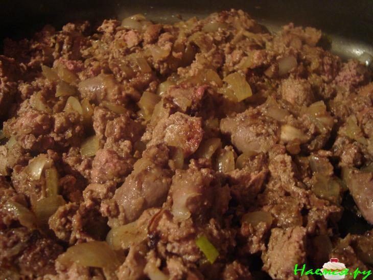 Куриная печень с сердечками