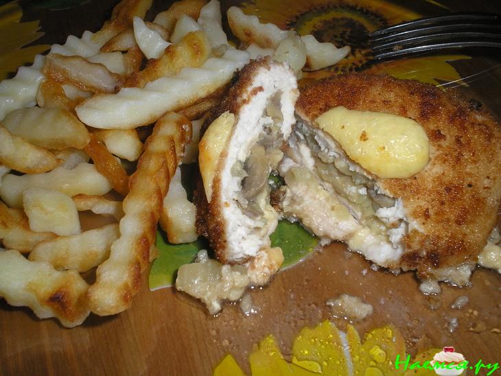 Куриные конвертики с грибами