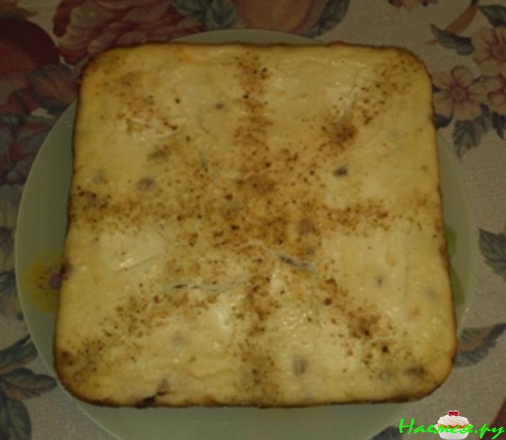Творожная запеканка с барбарисом и изюмом