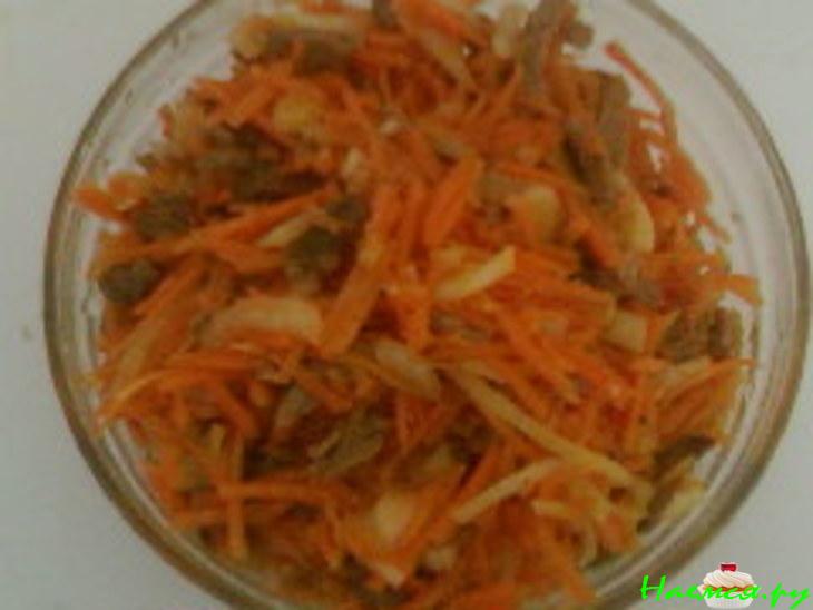 Корейская морковка с мясом