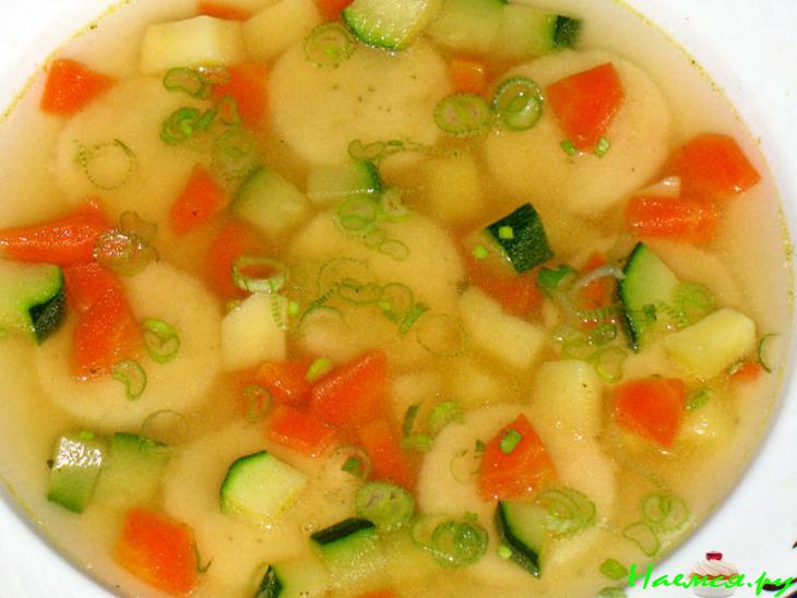 Лёгкий суп с манными таллерами
