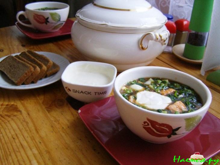 Окрошка из лосося