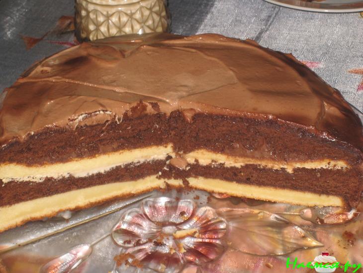 Торт брауни с трюфельной прослойкой и кофейным кремом "Очарование"