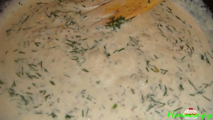 Креветочная рыбка в горчичном соусе