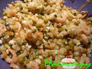 Оливьетто с креветками