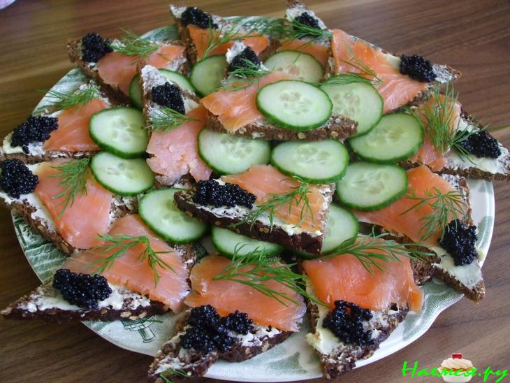 Бутерброды "Ржаные треугольники"