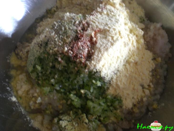 Печёные рыбно-сырно-овощные котлетки