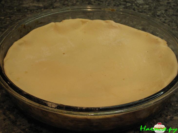 Пирог-перевертыш с бананами в карамели