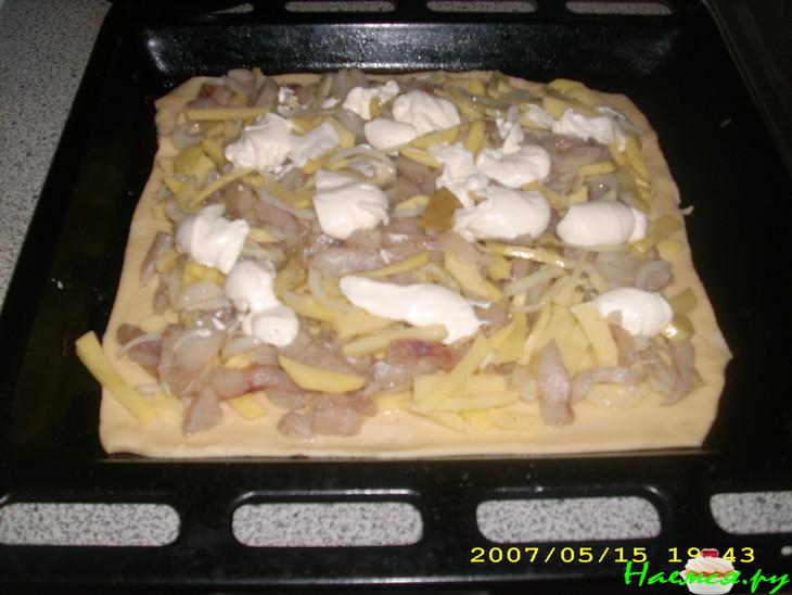 Пирог из филе минтая