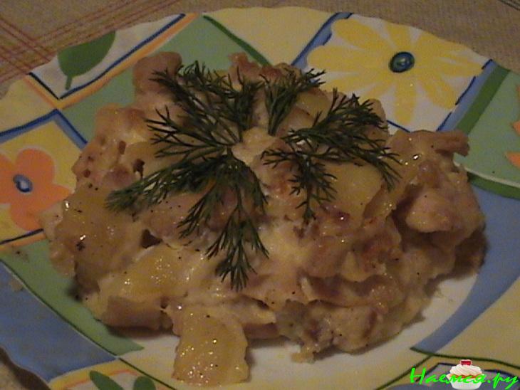 Тушеная грудка с картофелем