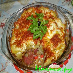 Печеная картошечка с салями Печеная картошечка с салями