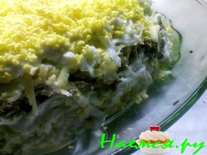 Рыбный салатик (горбуша и сайра)