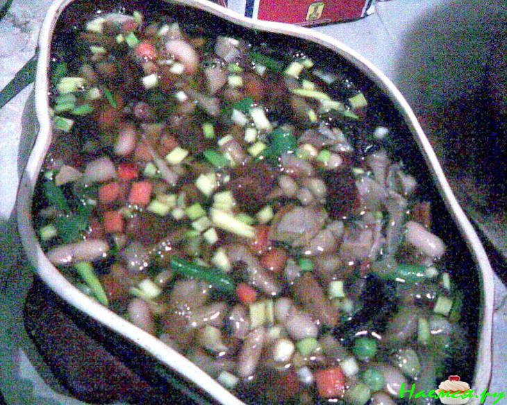 Густой грибной суп с фасолью и овощами (постный)