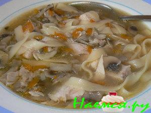 Суп грибной с шампиньонами