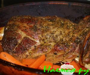Баранья лопатка запеченная с морковью