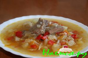 Густой суп с грудинкой Густой суп с грудинкой