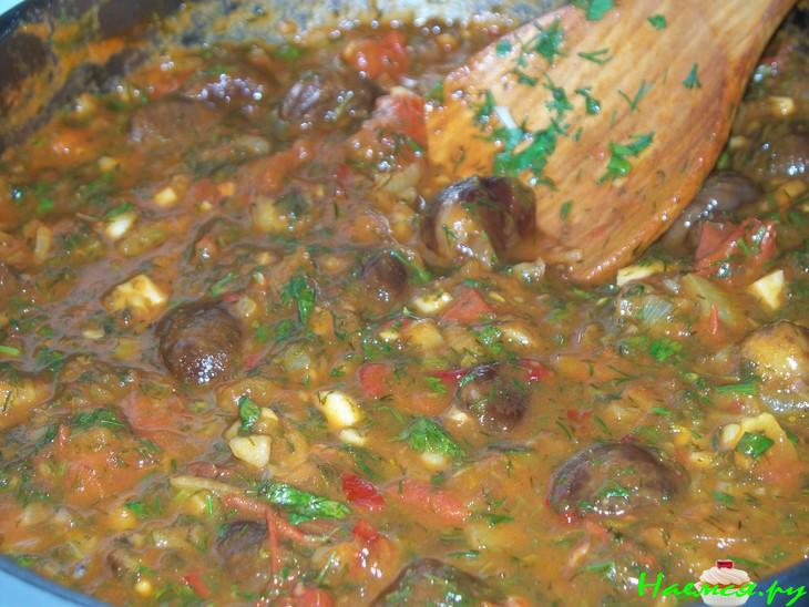 Каштаны в томатно-чесночном соусе !!!