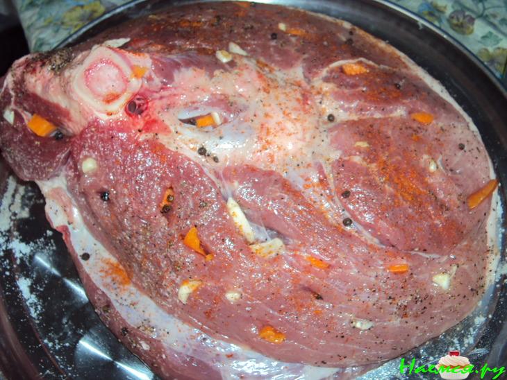 Мясо запеченное в фольге (свинина)