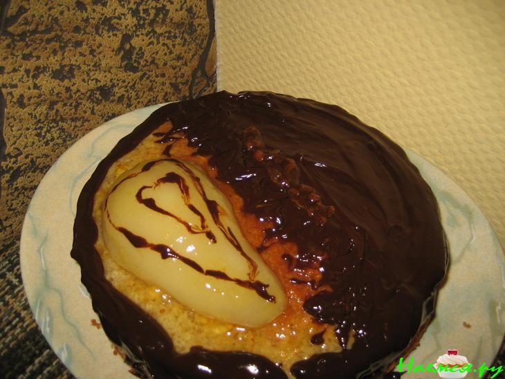 Шоколадно-грушевый торт