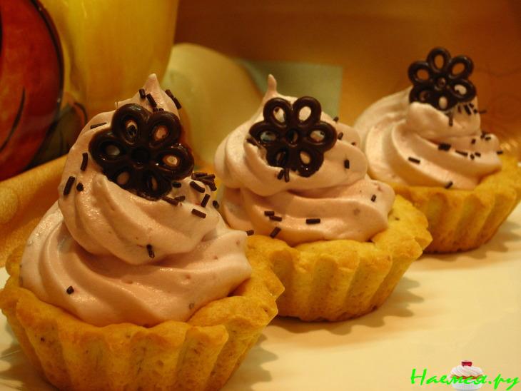 Корзиночки с зефирным кремом