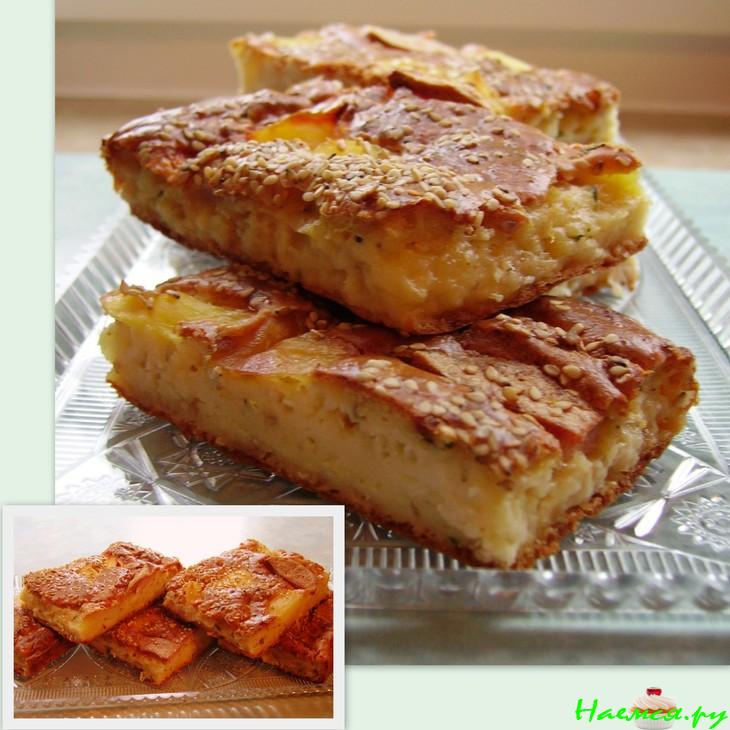 Сырно-кабачковая лепёшка/пирог/хлеб/запеканка с кунжутом