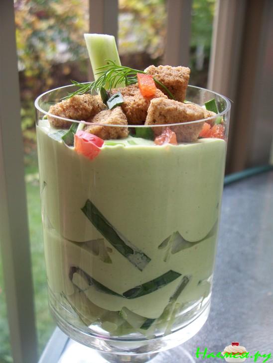 Коктейль творожно-огуречный