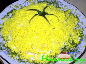 Салатик с кальмарами для души