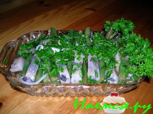 Сельдь со стручковой фасолью