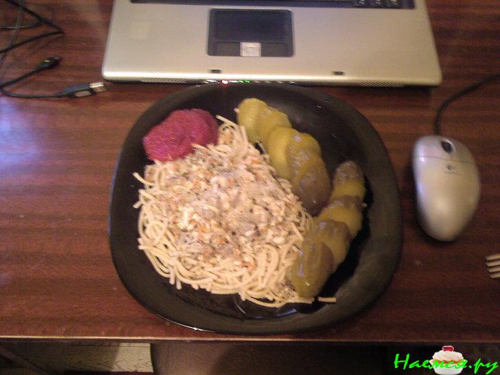 Макароны по-ЧЕЛОВЕЧИКски))) Макароны по-ЧЕЛОВЕЧИКски)))