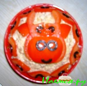 Салат "Бычок"