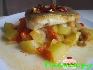 "Нalibut" с овощами