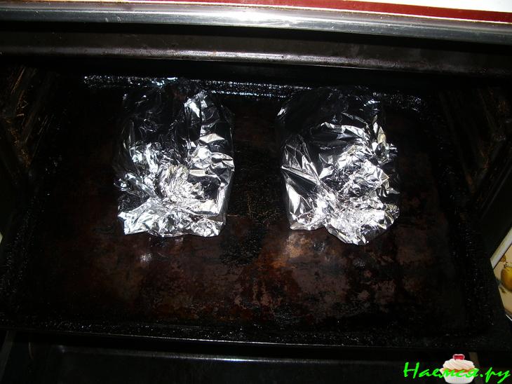 Стейк форели в фольге