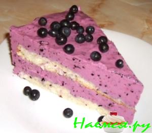 Творожно-черничный торт Творожно-черничный торт