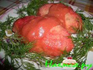 Рыбные котлеты с овощным соусом