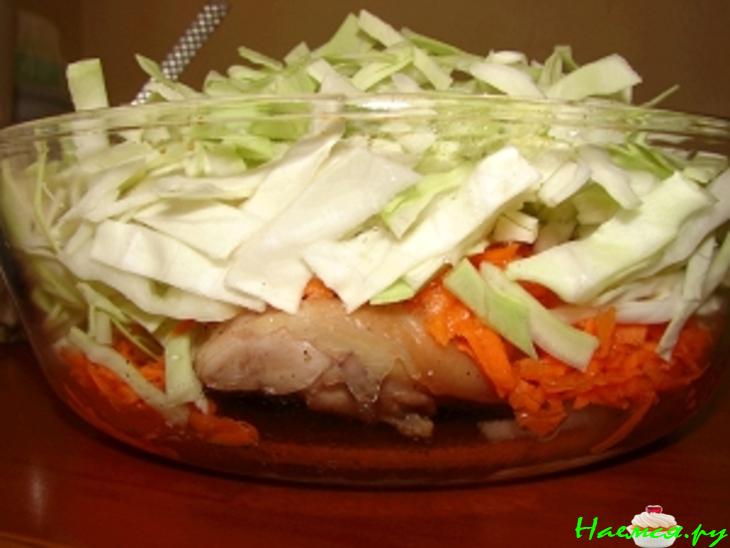 Курица с капустой "Очень вкусно"