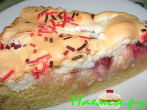 Пирог песочный яблочно-вишневый