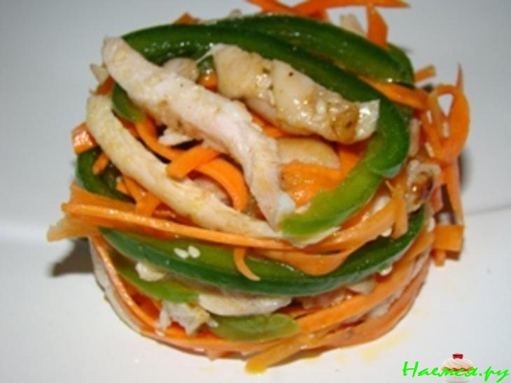 Куриный салат в восточном стиле