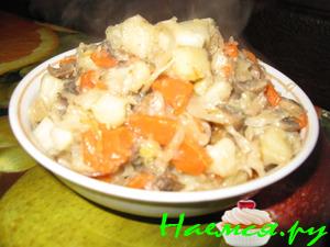 Овощное рагу с шампиньонами
