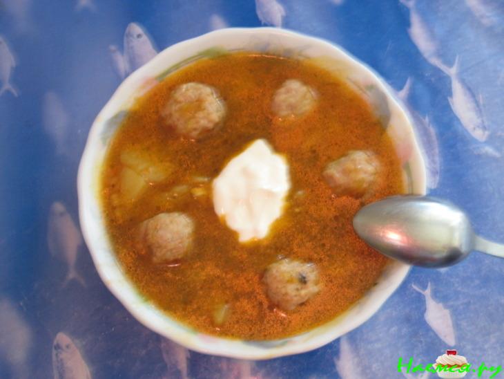 Рассольник с мясными шариками Рассольник с мясными шариками