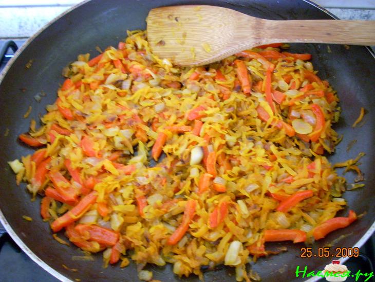 Семга на овощной подушке