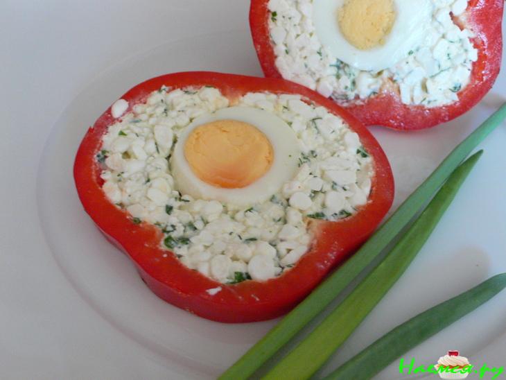 Фаршированные колечки перца