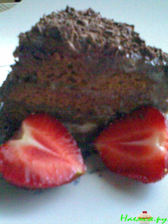 Шоколадный торт с кремом за 10 минут