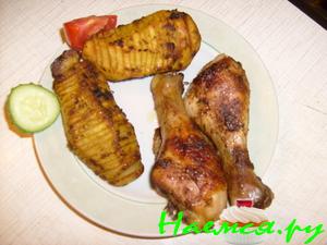 Картошка-гармошка с цыпленком