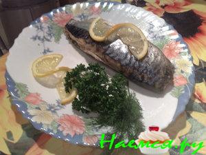 Скумбрия фаршированная сыром и зеленью